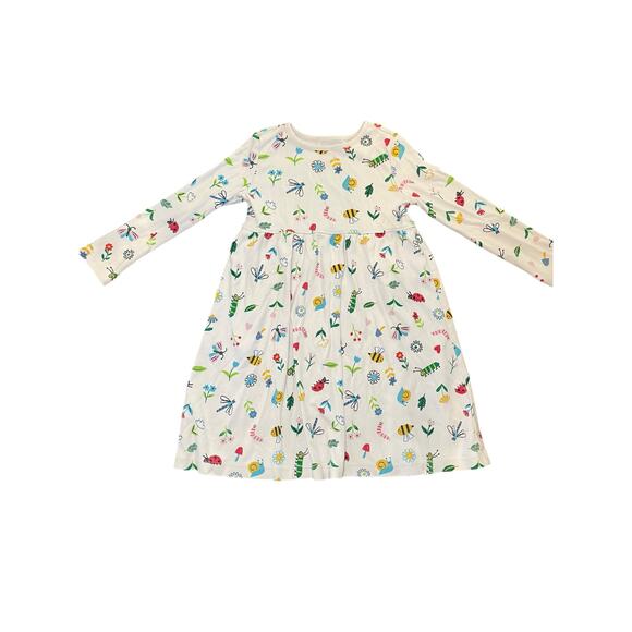 Hanna Andersson Moon & Back 110 CM US 5 Toddler Girl Bug Nature Print Play Dress - Picture 1 of 16